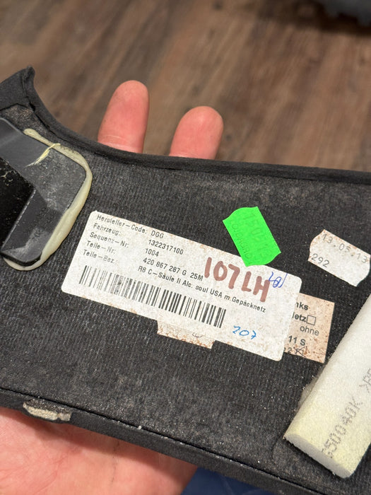 2014 AUDI R8 PLUS ALCANTARA INTERIOR A PILLAR TRIMS SUN VISORS OEM GENUINE