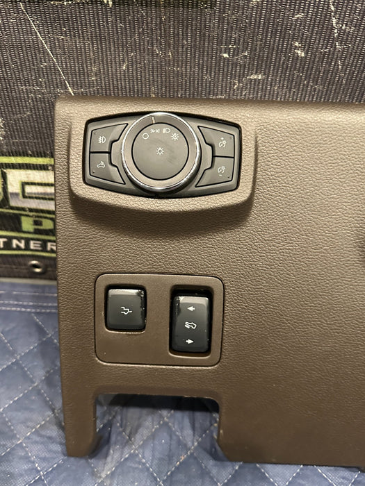 2017-2019 FORD F250 F350 BROWN DASH DASHBOARD LOWER LEFT KNEE PANEL TRIM OEM