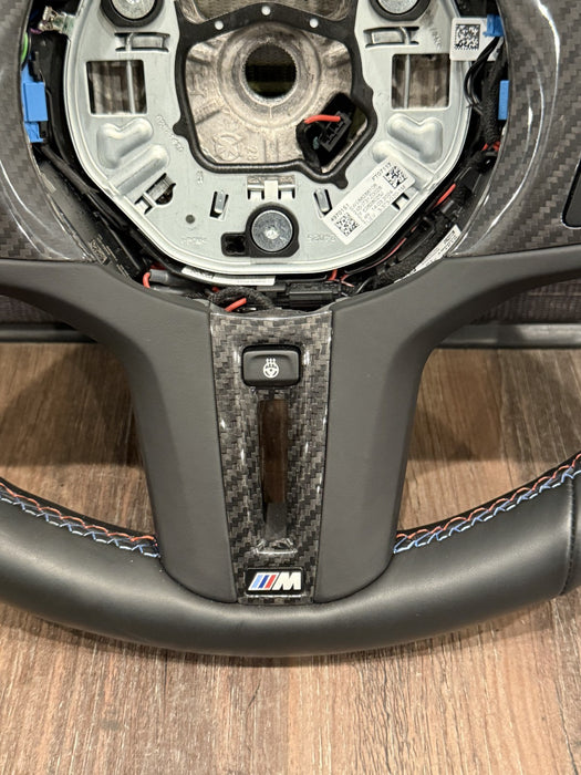 2024 BMW M3 M4 G80 G82 STEERING WHEEL W CARBON FIBER & PADDLE SHIFTERS OEM *#14*