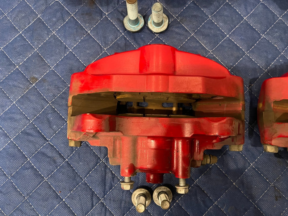 2017 NISSAN 370Z NISMO FRONT REAR LEFT RIGHT RED AKEBONO BRAKE CALIPERS OEM READ