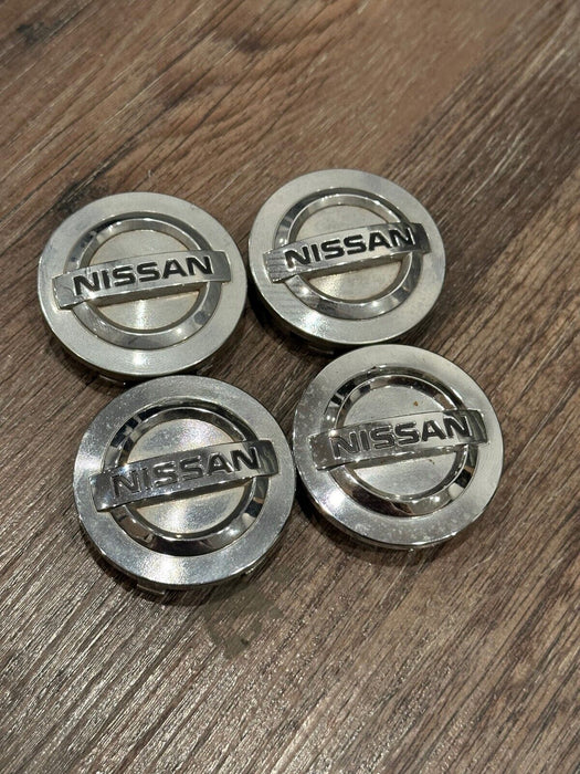 2015 NISSAN 370Z SPORT WHEEL RIM CENTER CAPS (4) SILVER OEM 2009-2020