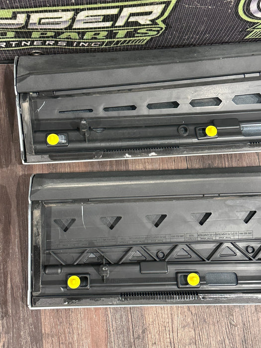 2020 2024 AUDI RS Q8 FRONT REAR LOWER DOOR MOLDING W/ CARBON FIBER TRIM OEM