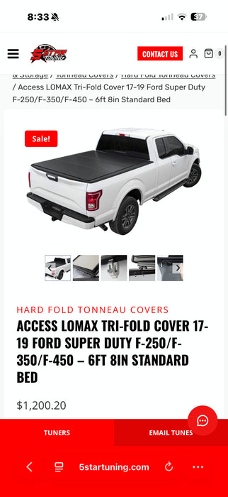 2017-2022 FORD F250 F350 SHORT BED 6' TRI-FOLD BED COVER *HEAVY DUTY*