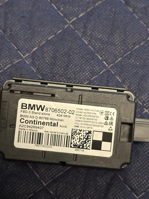 2020 BMW M4 F82 REMOTE CONTROL MODULE RECEIVER 8706502