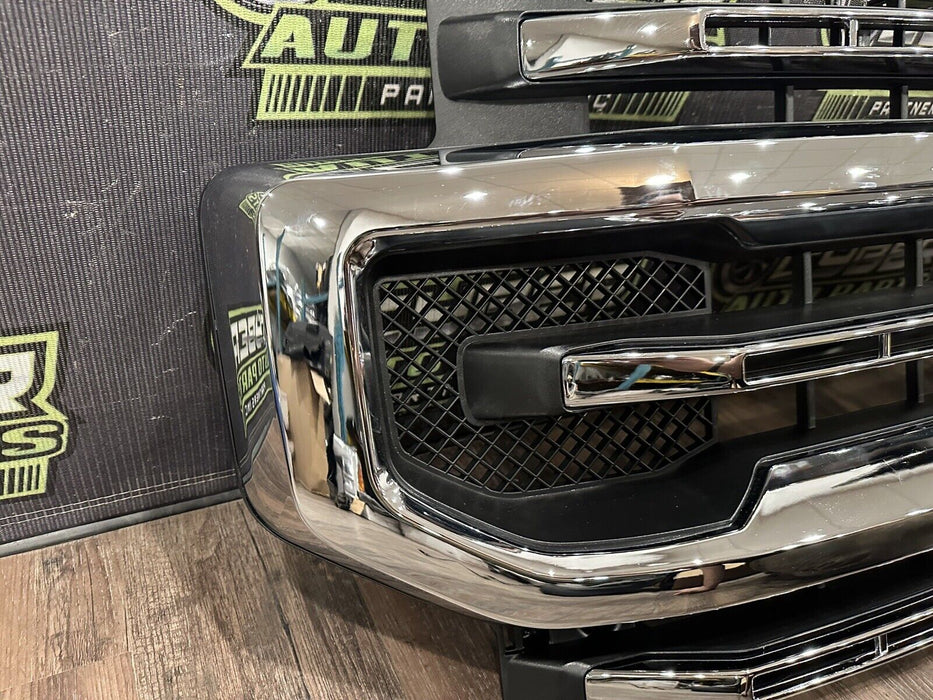 2020 2021 2022 FORD F250 F350 PLATINUM CHROME GRILLE GRILL OEM ~BROKEN TAB~