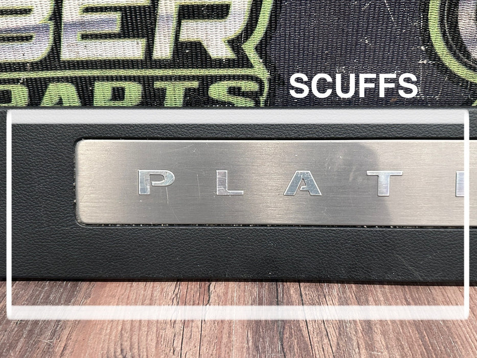 2017-2019 FORD F250 F350 F450 PLATINUM FRONT & REAR KICK SILL PLATE SET OEM READ