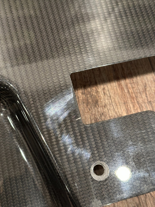 2014 AUDI R8 CARBON FIBER ENGINE BAY SET OEM (4 PC) INTAKE COVERS & SIDE PANELS