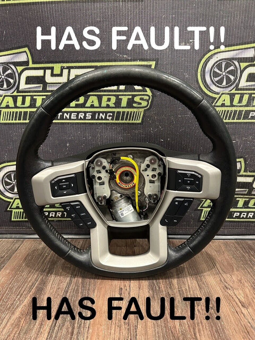 2017-2019 FORD F250 F350 F450 STEERING WHEEL W AD STEERING OEM *FAULT/PARTS ONLY