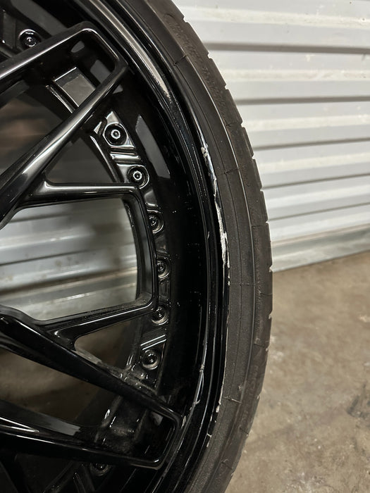 2021 AUDI R8 20X9 5X112 ANRKY FRONT WHEEL RIM TIRE GENUINE OEM ~MINOR BENT~