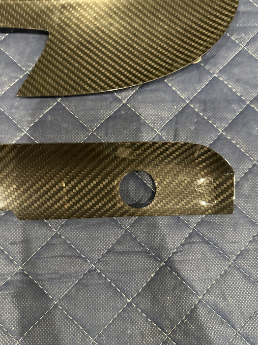 2014 AUDI R8 LEFT RIGHT CARBON FIBER CENTER CONSOLE COVER TRIM PANEL 423 863 337