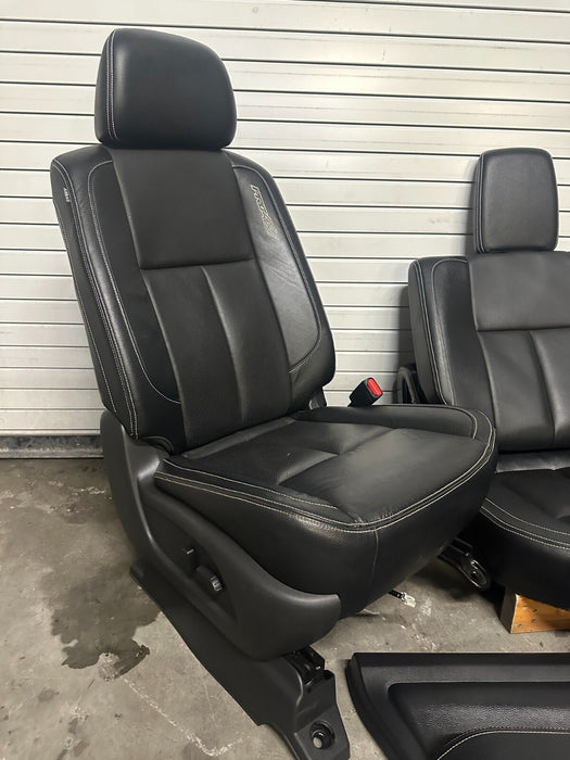 2016-2019 NISSAN TITAN PRO-4X BLACK INTERIOR SEATS CENTER CONSOLE DOOR PANELS