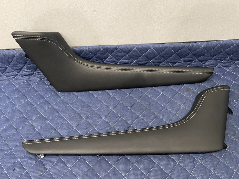 2017 INFINITI Q50 RED SPORT LEFT & RIGHT LEATHER CENTER CONSOLE SIDE PANELS OEM
