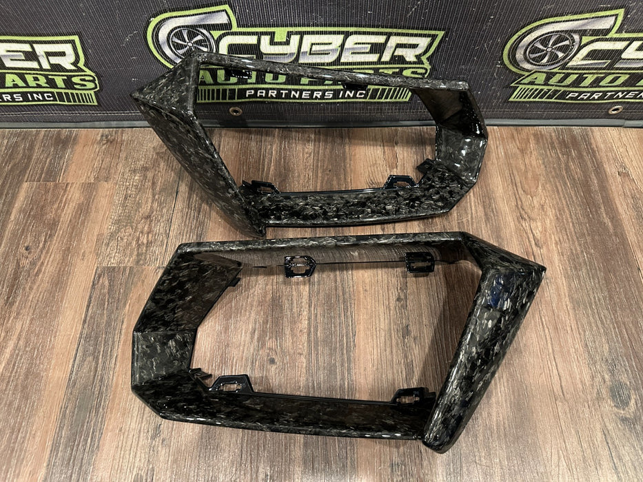 2012 LAMBORGHINI AVENTADOR FORGED CARBON FIBER OVERLAY (WRAP) TRIM SET OEM