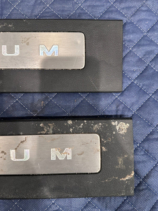 2017-2022 FORD F250 F350 F450 PLATINUM KICK PLATE PANEL PAIR OEM *SCUFFS/WEAR*