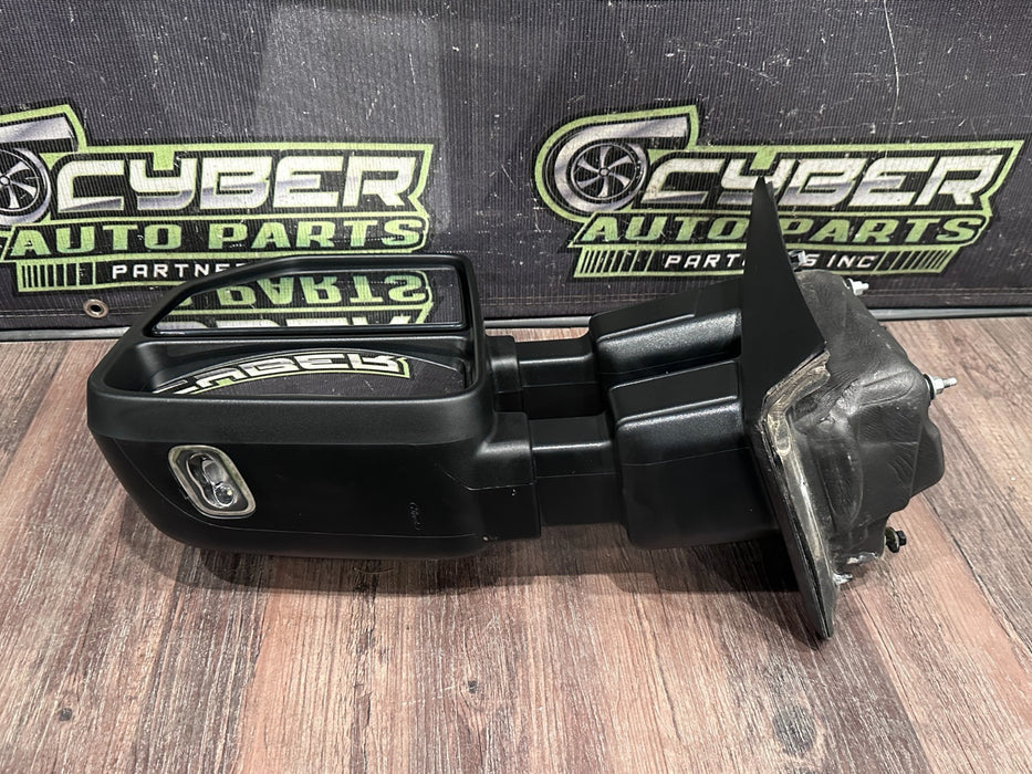 2017-2019 FORD F250 F350 F450 DRIVER LEFT CHROME CAP TOW MIRROR OEM *WEAR 12,14*