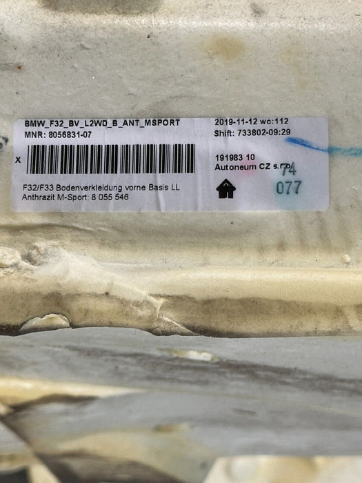 2020 BMW M4 F82 OEM FRONT INTERIOR FLOOR LINER CARPET COVER