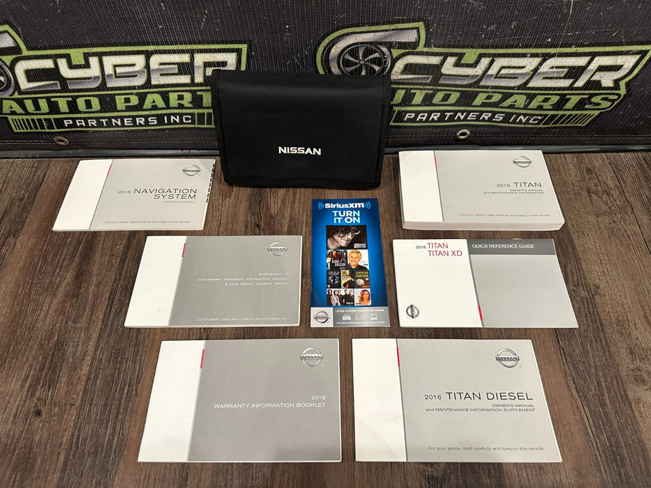 2016 NISSAN TITAN OWNERS MANUAL BOOKLET SET OEM