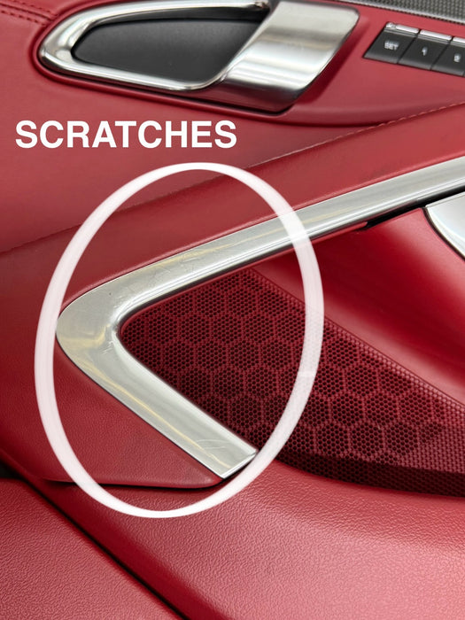2014 PORSCHE 911 TURBO S 991 REAR SEATS DOOR PANEL INTERIOR RED OEM