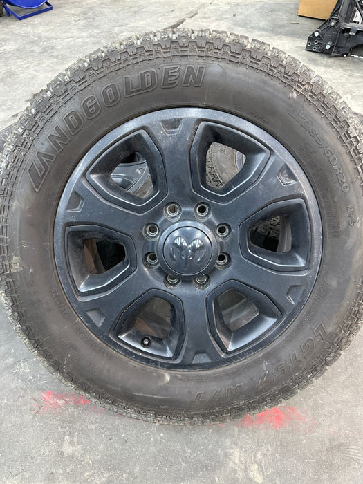 DODGE RAM WHEELS RIMS TIRES 20X8 LANDGOLDEN 285/60 R20 LGT57 A/T 8X165