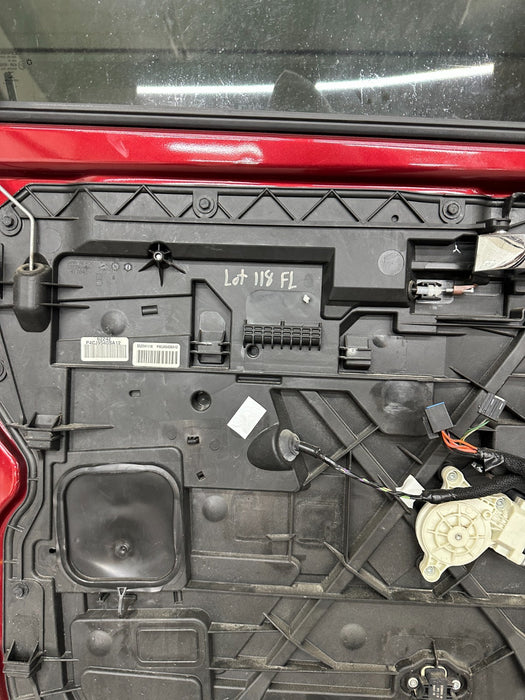 2015 DODGE RAM 2500 FRONT LEFT RED DOOR SHELL OEM *BURNT* (PRP)