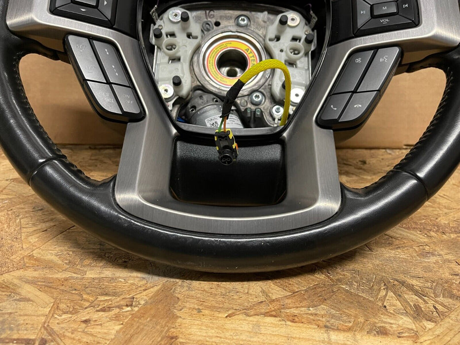 2017-2019 FORD F250 F350 F450 LEATHER STEERING WHEEL *ADAPTIVE STEERING FAULT*
