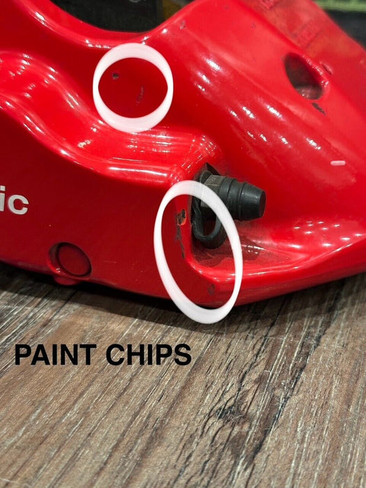 2021 AUDI R8 FRONT RIGHT RED CARBON CERAMIC BRAKE CALIPER OEM *PAINT CHIPS/READ*