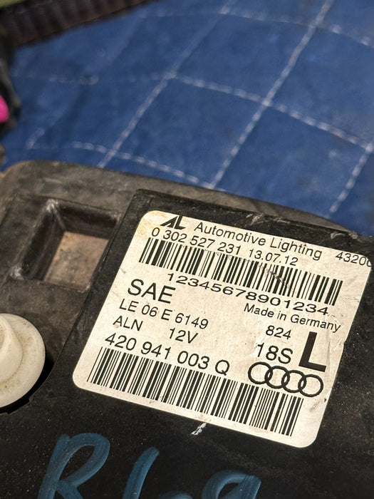 2011-12 AUDI R8 V8 DRIVER LEFT LED HEADLIGHT FACTORY OEM 420 941 003 *READ DESC!