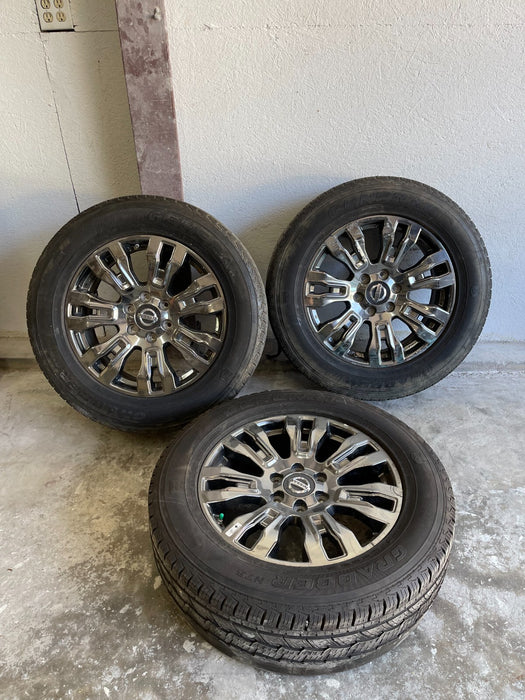2016-2019 NISSAN TITAN XD PLATNIUM RESERVE WHEELS RIMS TIRES 20X7.5 OEM (3)
