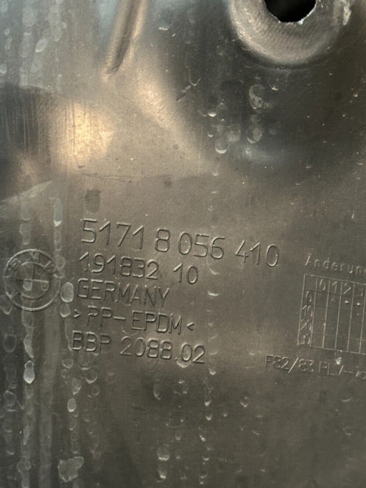 2020 BMW M4 F82 FRONT PASSENGER RIGHT FENDER LINER SET