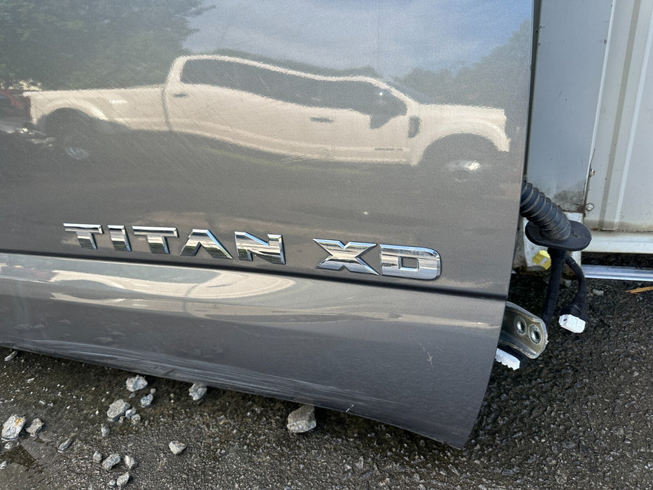 2016 Nissan Titan XD Crew Cab FRONT RIGHT DOOR SHELL GUN METALLIC (KAD) OEM