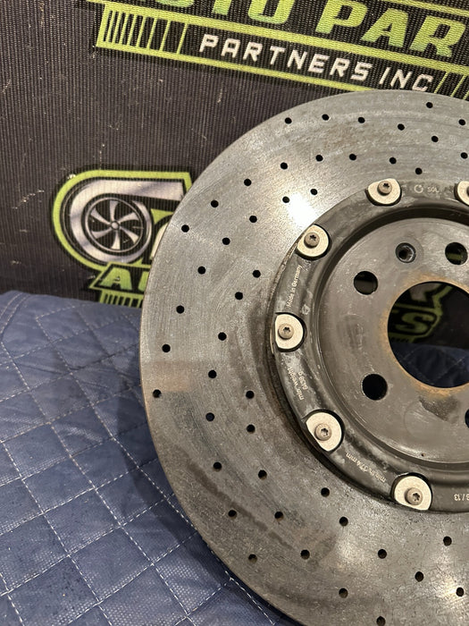 2014 AUDI R8 FRONT RIGHT PASSENGER CARBON CERAMIC BRAKE ROTOR OEM 420 615 302 G