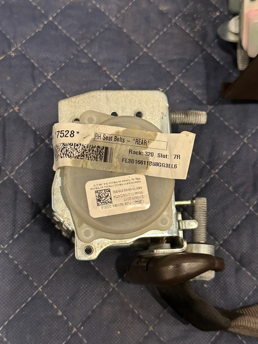 2017-2019 FORD F250 F350 KING RANCH BROWN REAR MIDDLE SEATBELT OEM