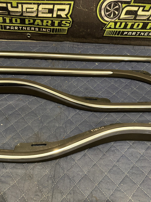 2017-2019 FORD F250 F350 F450 FRONT REAR CHROME DOOR BELT MOLDING SET OEM