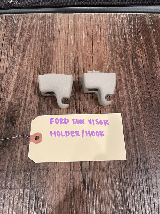 2017-2019 FORD F250 F350 F450 LIMITED GRAY SUN VISOR HOOK HOLDER RETAINERS OEM