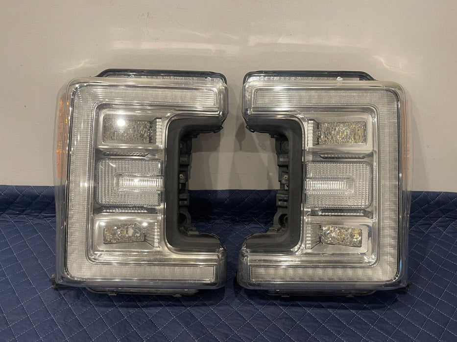 2017-2019 FORD F250 F350 F450 LEFT DRIVER & RIGHT PASSENGER HEADLIGHT PAIR OEM