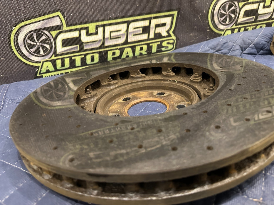 2014 AUDI R8  FRONT DRIVER LEFT CARBON CERAMIC BRAKE ROTOR OEM 420 615 301 K