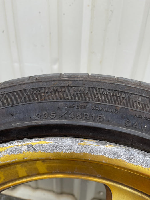 2018 NISSAN 370Z NISMO AODHAN RACING GOLD WHEEL 235/45R18 *DAMAGED*
