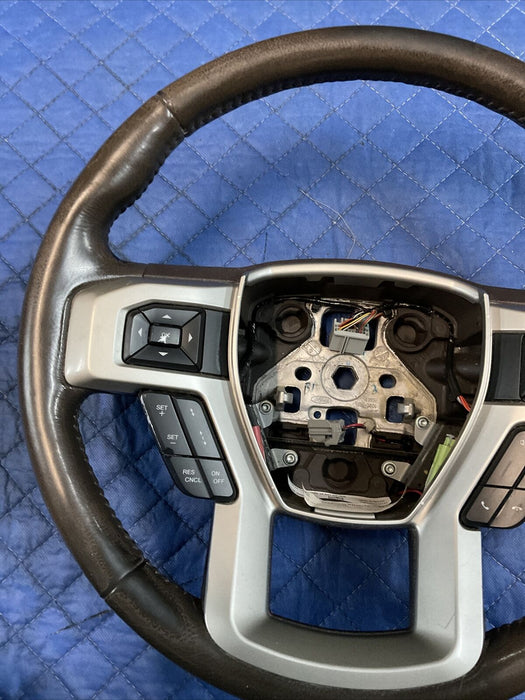 2017~2019 FORD F250 F350 F450 KING RANCH STEERING WHEEL W/ ADAPTIVE CRUISE~READ~