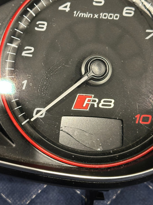 2014 AUDI R8 V10 SPEEDOMETER AUTO INSTRUMENTAL GAUGE CLUSTER OEM ~READ~