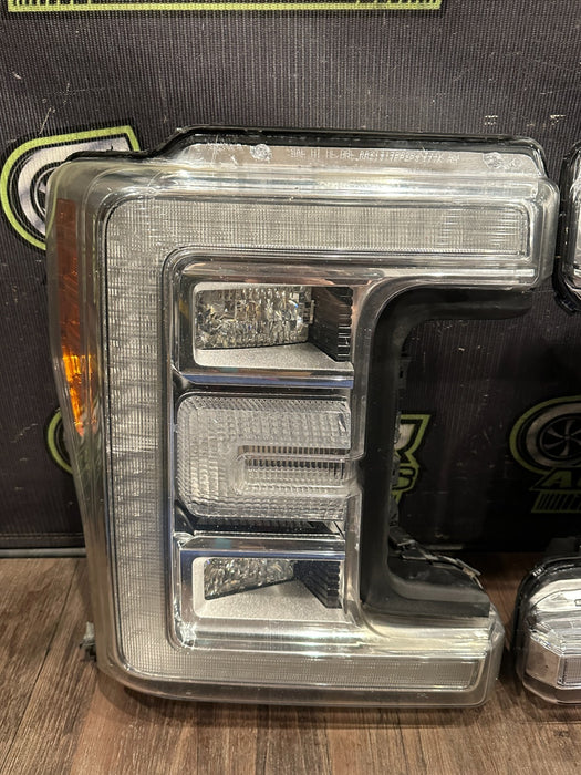 2017-2019 FORD F250 F350 F450 LEFT RIGHT LED HEADLIGHT PAIR OEM