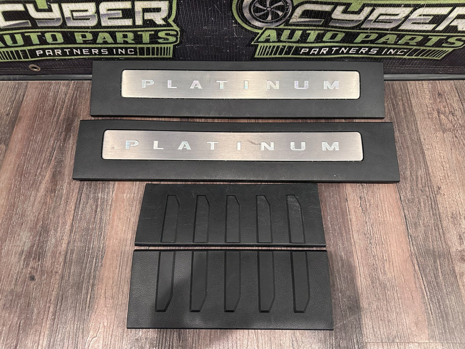 2017-2019 FORD F250 F350 F450 PLATINUM FRONT & REAR KICK SILL PLATE SET OEM READ