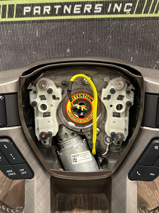 2017-19 FORD F250 F350 F450 LIMITED BROWN STEERING WHEEL ADATIVE & STEERING OEM