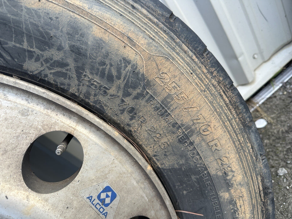 (2) FORD F450 F550 RAM 4500 5500 10 LUG 22.5" ALCOA SEMI WHEELS RIMS 255/70R22.5