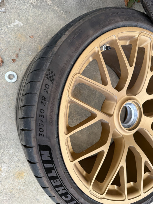 2014 PORSCHE 911 991.1 TURBO S OEM WHEELS FRONT REAR 11.5X20 9X20 99136216234