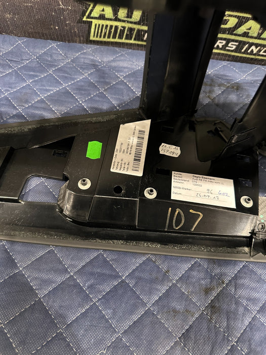 2014 AUDI R8 FRONT CENTER CONSOLE BASE OEM W/ CARBON FIBER TRIMS 423 863 241 D