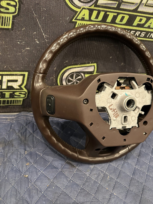 2015 DODGE RAM 2500 BROWN LEATHER STEERING WHEEL OEM *WEAR 3-7*