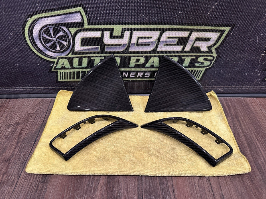 2017-18 AUDI R8 FRONT LEFT RIGHT DOOR PANEL CARBON FIBER TRIMS OEM