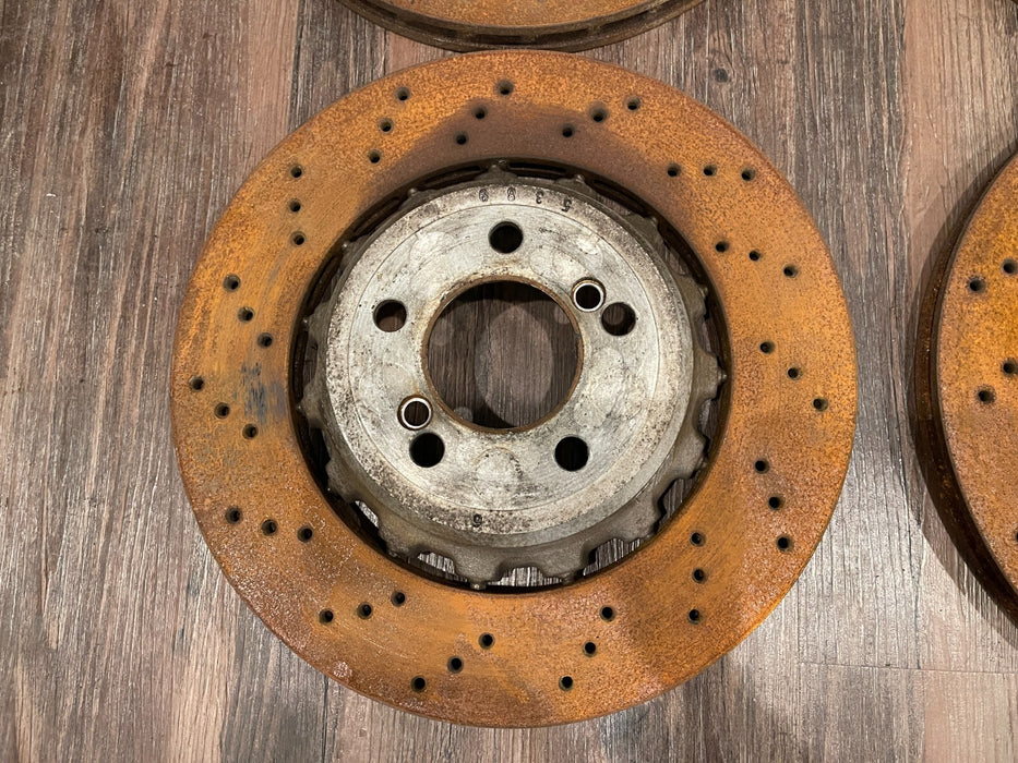 2020 BMW M4 F82 FRONT REAR LEFT RIGHT DRILLED BRAKE ROTORS OEM 23K MILES