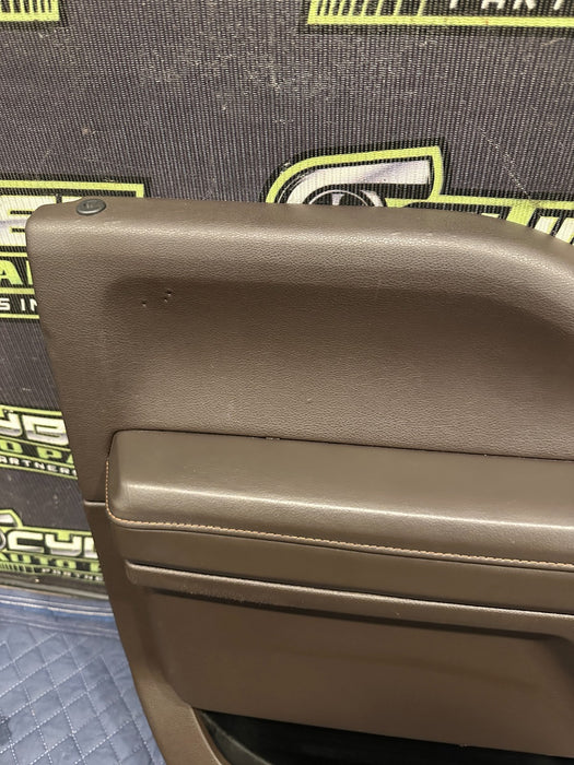 2017-2019 FORD F250 F350 F450 KING RANCH BROWN FRONT LEFT DOOR PANEL OEM *FLAWS*