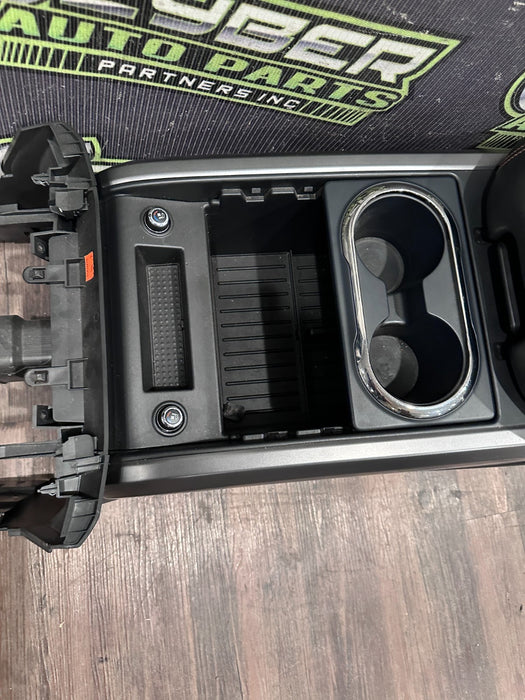 2017 NISSAN TITAN XD RESERVE BLACK LEATHER CENTER CONSOLE ASSEMBLY OEM *FLAW 14*